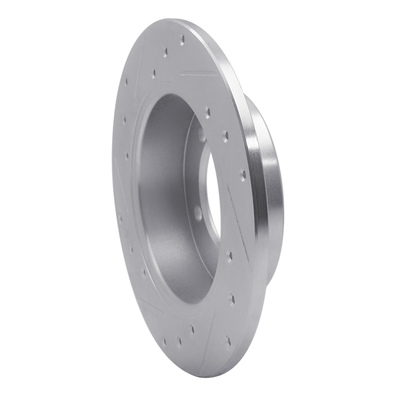 R1 Concepts R1 90-94 Eagle TALON Rear Right Drilled & Slotted Silver Brake Rotor
