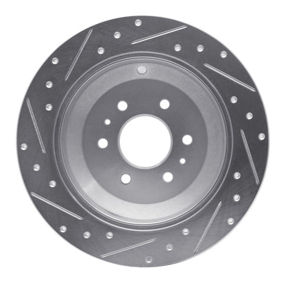 R1 Concepts R1 09-10 Kia BORREGO Rear Right Drilled & Slotted Silver Brake Rotor