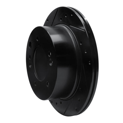 R1 Concepts R1 03-06 Kia Sorento Rear Left Drilled & Slotted Black Brake Rotor