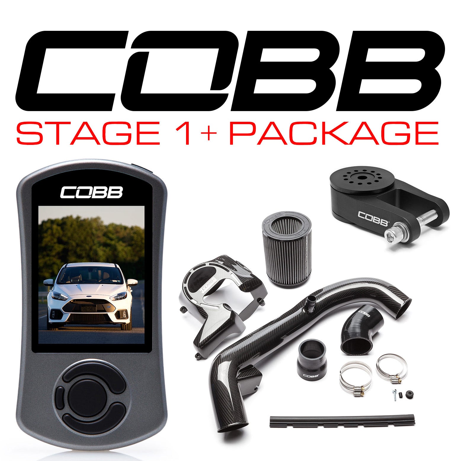COBB FOR004001P FORD STAGE 1+ CARBON FIBER POWER PACKAGE FOCUS RS 2016-2017