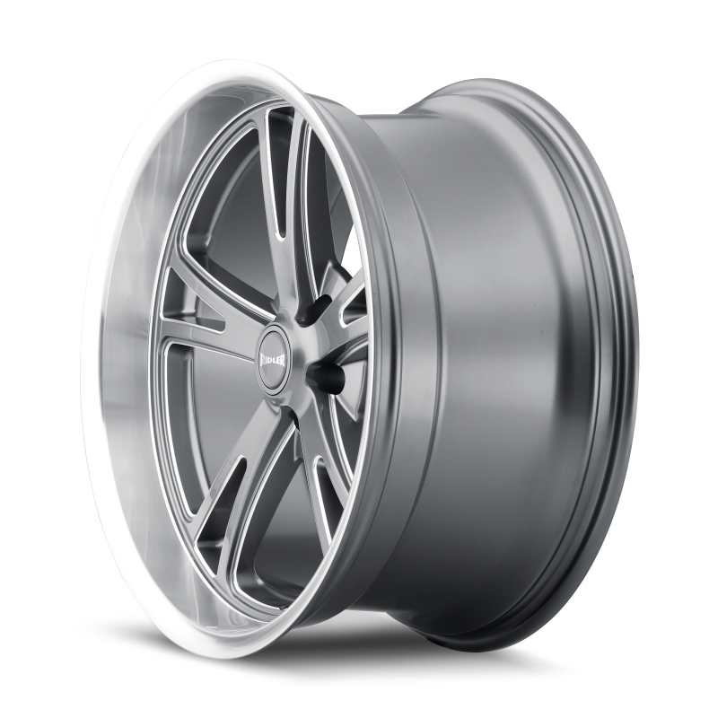 Ridler Wheels Ridler 606 18x9.5 / 5x120.65 BP / 0mm Offset / 83.82mm Hub Gloss Grey Machined Wheel