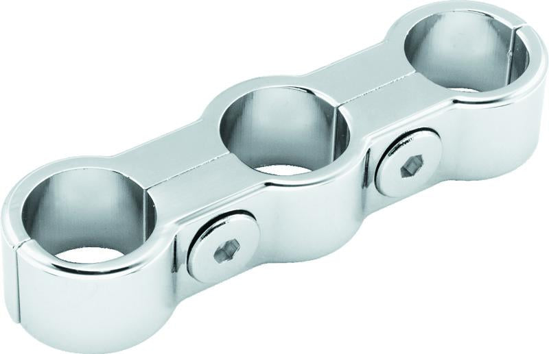 Bikers Choice Chrome Plain Oil Hose Separator For 3 Hoses