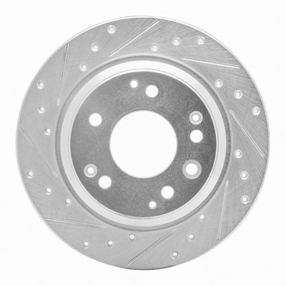 R1 Concepts R1 99-01 Acura RL Rear Left Drilled & Slotted Silver Brake Rotor