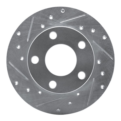 R1 Concepts R1 96-05 Audi A4 Quattro Rear Left Drilled & Slotted Silver Brake Rotor
