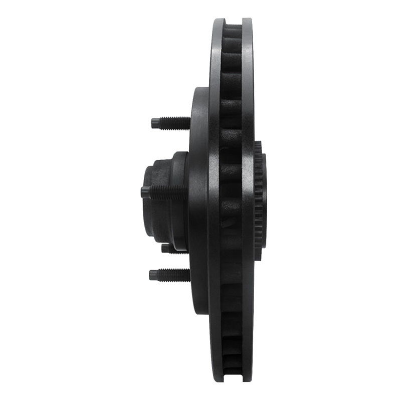 R1 Concepts R1 97-00 Ford Expedition Front Right Drilled & Slotted Black Brake Rotor