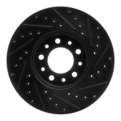 R1 Concepts R1 99-03 Ford Windstar Front Left Drilled & Slotted Black Brake Rotor