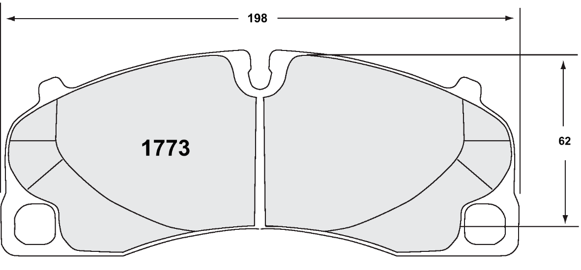 PFC 1773.13.17.44 FRONT BRAKE PAD RACE 13 CMPD 17MM PORSCHE 992 GT3 / 991 GT3/TURBO | 981/718 CAYMAN GT4