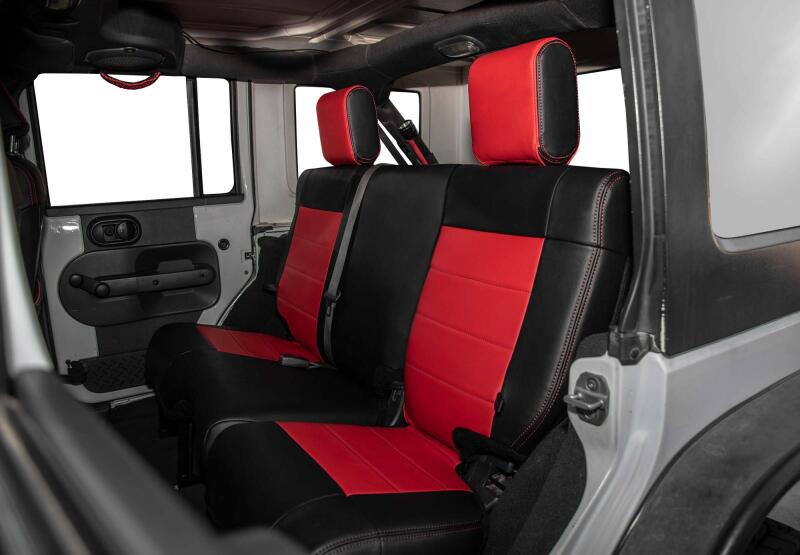 PRP Seats PRP 07 Jeep Wrangler JKU Rear Seat Cover/4 door - Black/Red