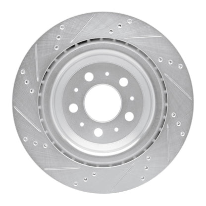 R1 Concepts R1 17-25 Tesla Model 3 Rear Right Drilled & Slotted Silver Brake Rotor