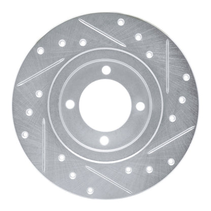 R1 Concepts R1 80-83 Toyota Corolla (US/Canada) Front Left Drilled & Slotted Silver Brake Rotor