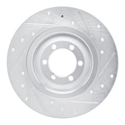 R1 Concepts R1 75-79 Alfa Romeo Sport Rear Left Drilled & Slotted Silver Brake Rotor