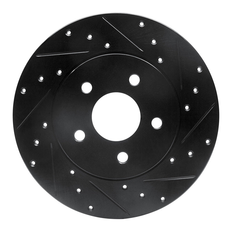 R1 Concepts R1 01-08 Ford Mondeo (Mexico) Rear Right Drilled & Slotted Black Brake Rotor
