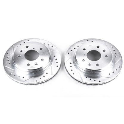 PowerStop Power Stop 86-91 Mazda RX-7 Rear Evolution Drilled & Slotted Rotors - Pair