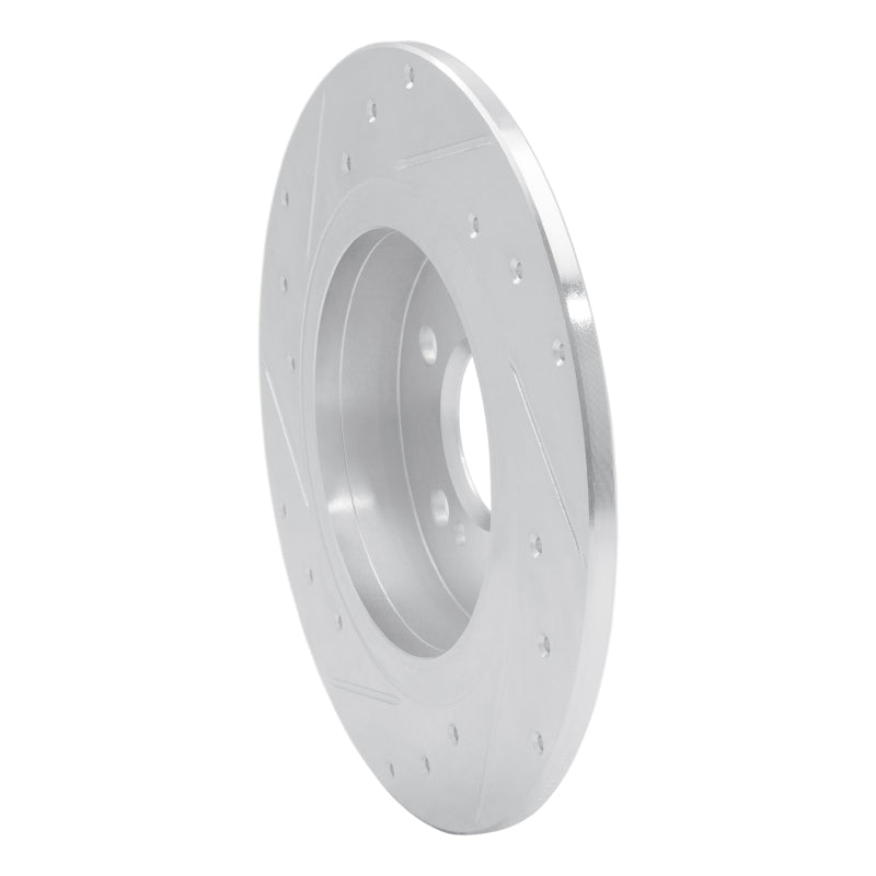 R1 Concepts R1 14-20 Infiniti QX30 Rear Right Drilled & Slotted Silver Brake Rotor