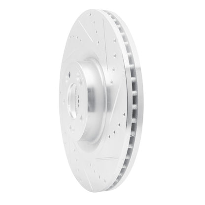 R1 Concepts R1 12-17 Genesis G80 Front Right Drilled & Slotted Silver Brake Rotor