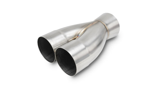 Vibrant 2-1 SS Merge Collectors (3in Inlet Slipover ID 3-1/2in Outlet OD) - Sold Individually