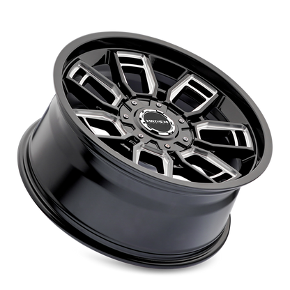 Mayhem 8118 Ordinance 20x9 / 5x127/139.7 BP / 87.1mm Hub Gloss Black Wheel w/ Milled Spokes