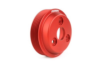 Perrin Performance PERRIN 15-21 Subaru WRX / 18-20 Crosstrek / 14-18 FXT Lightweight Water Pump Pulley - Red