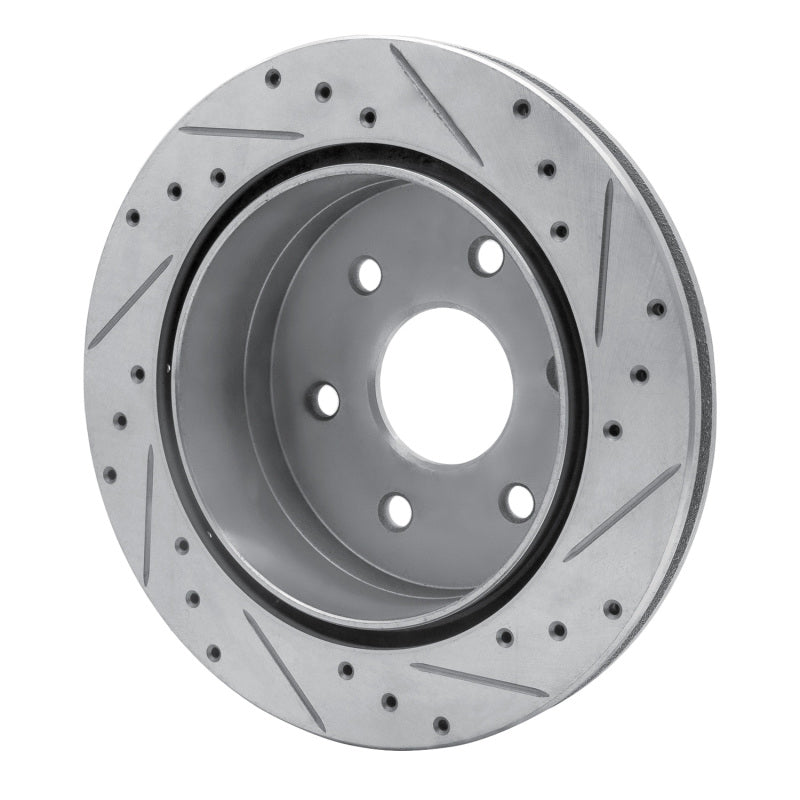 R1 Concepts R1 03-05 Chevrolet Express 2500 Rear Left Drilled & Slotted Silver Brake Rotor