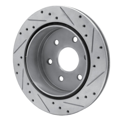 R1 Concepts R1 03-05 Chevrolet Express 2500 Rear Left Drilled & Slotted Silver Brake Rotor