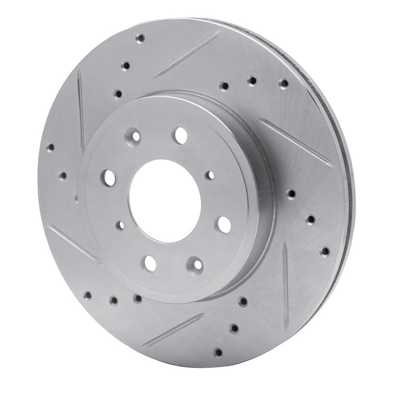 R1 Concepts R1 15-20 Honda Fit (Mexico) Front Left Drilled & Slotted Silver Brake Rotor
