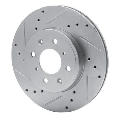 R1 Concepts R1 15-20 Honda Fit (Mexico) Front Left Drilled & Slotted Silver Brake Rotor