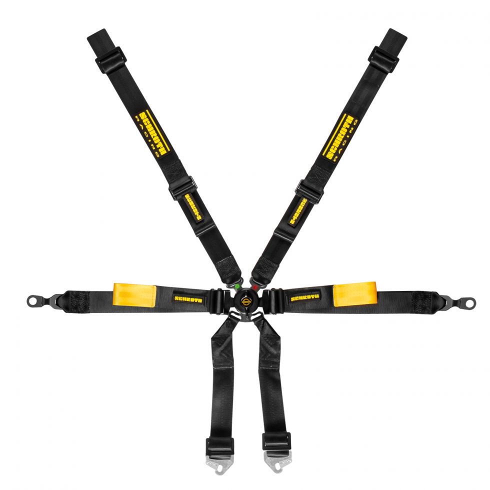 SCHROTH 94710-0 SEAT BELT ENDURO 6-POINT 2" (50 MM) 2X2, BLACK FOR PORSCHE 911 (996 / 997)