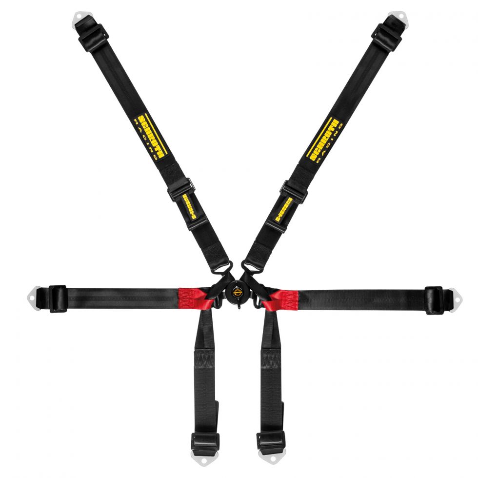 SCHROTH 94620-0 SEAT BELT FORMULA 2X2 6-POINT 2" (50 MM), FIA 8853-2016, BLACK