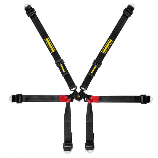 SCHROTH 94620-0 SEAT BELT FORMULA 2X2 6-POINT 2" (50 MM), FIA 8853-2016, BLACK