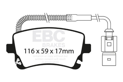 EBC Racing 05-08 Audi RS4 (B7) RP-1 Race Rear Brake Pads
