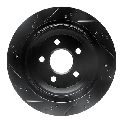 R1 Concepts R1 98-02 Chevrolet Camaro Rear Right Drilled & Slotted Black Brake Rotor