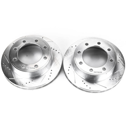 PowerStop Power Stop 00-05 Ford Excursion Front Evolution Drilled & Slotted Rotors - Pair
