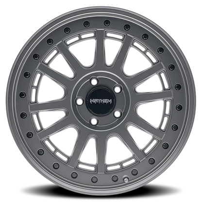 Mayhem 8305 Compass 17x9 / 5x127 BP/ -6mm Offset / 78.1mm Hub Matte Gunmetal w/Blk Bolt Wheel