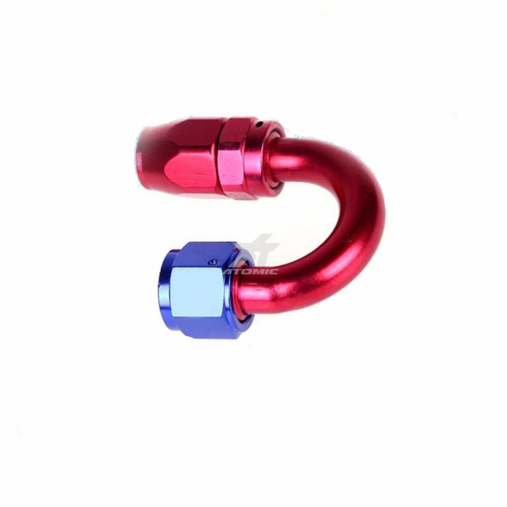 ARD ARE0209-1808-RED/BLU FITTING, HOSE END AN8 180° DEGREE RED/BLUE