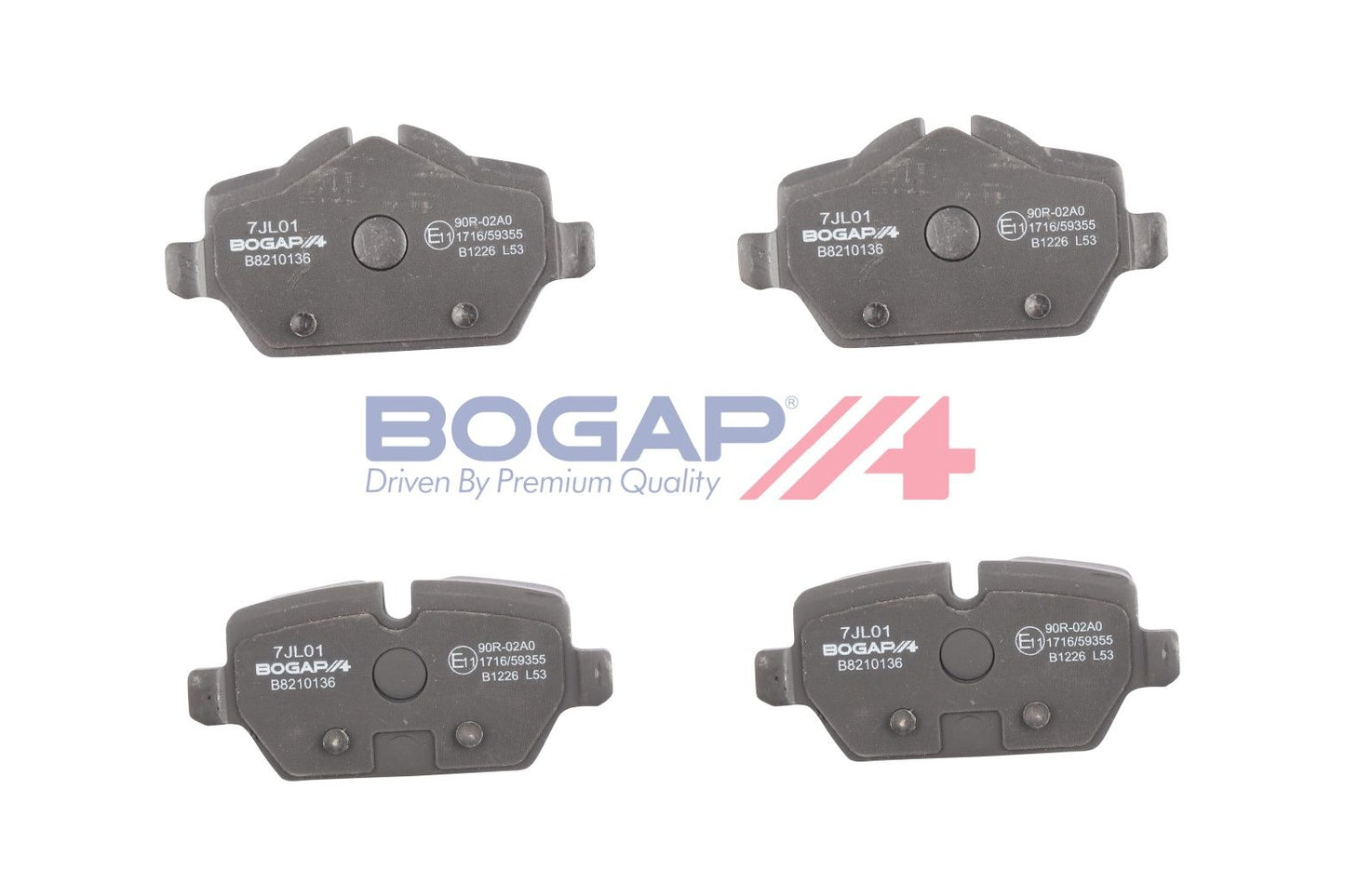 BOGAP B8210136 Brake Pad Set, Disc Brake