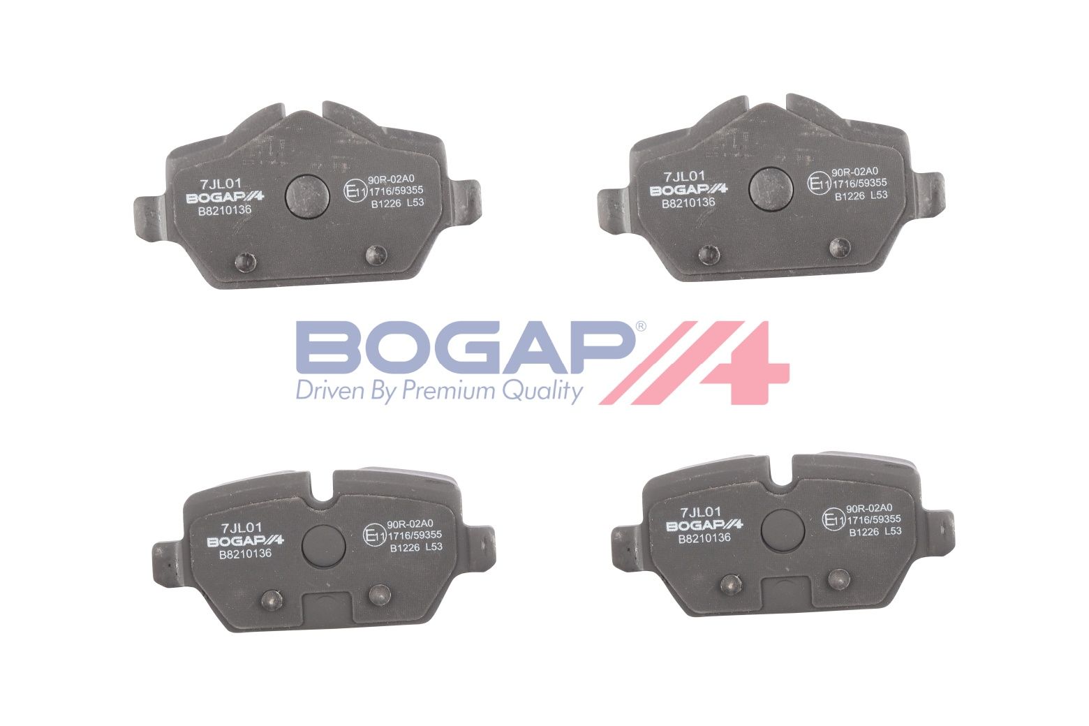 BOGAP B8210136 Brake Pad Set, Disc Brake