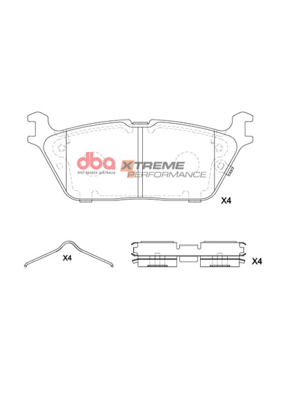 DBA 19-22 Ram 1500 (New Body Style) XP Performance Rear Brake Pads