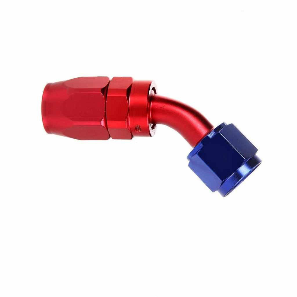 ARD ARE0209-4508-RED/BLU FITTING, HOSE END AN8 45° DEGREE RED/BLUE