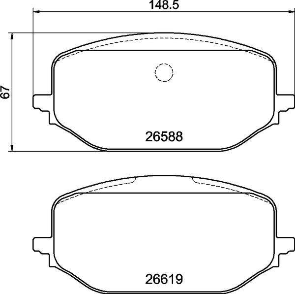 Mintex MDB3349 Brake Pad Set, disc brake