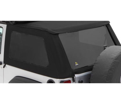 Bestop 07-18 Jeep Wrangler JK 2-Door Window Set (Premium Black Twill Fits Trektop 56922)