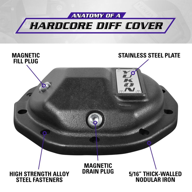Yukon Gear & Axle Yukon Gear Hardcore Diff Cover for 8.5inch GM Rear w/ 5/16inch Cover Bolts