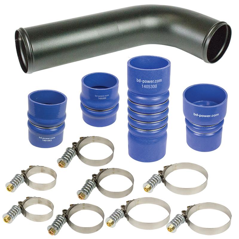 BD Diesel Intercooler Hose & Clamp Kit w/Intake Pipe - 2003-2007 Ford 6.0L PowerStroke
