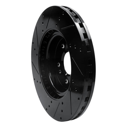 R1 Concepts R1 12-18 Mercedes-Benz ML350 Front Right Drilled & Slotted Black Brake Rotor