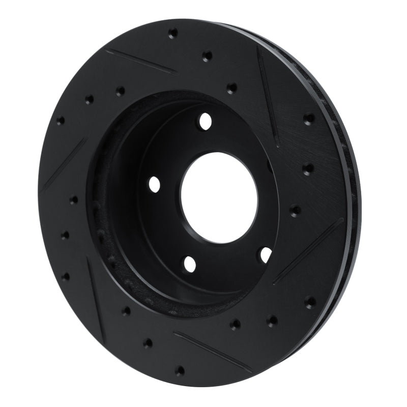 R1 Concepts R1 82-88 Chevrolet Camaro Rear Left Drilled & Slotted Black Brake Rotor
