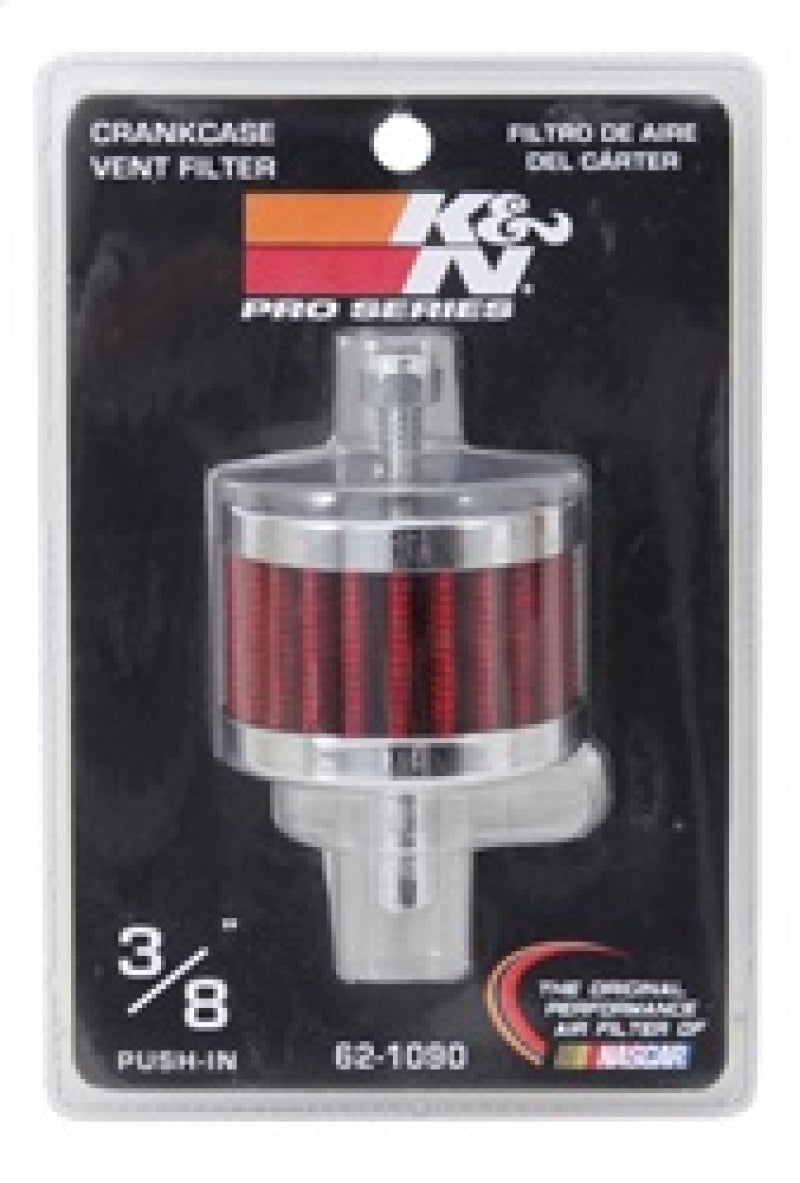 K&N Engineering K&N Steel Base Crankcase Vent Filter 3/8in OD Tube  2in OD 1-1/2in Height