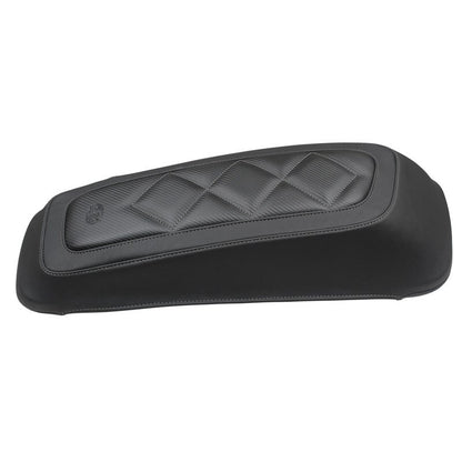 Mustang Motorcycle Mustang 08-21 Harley FL Touring Saddlebag Lid Covers Diamond Stitch - Black