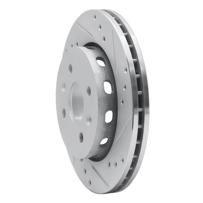 R1 Concepts R1 01-03 Kia SPECTRA Front Right Drilled & Slotted Silver Brake Rotor