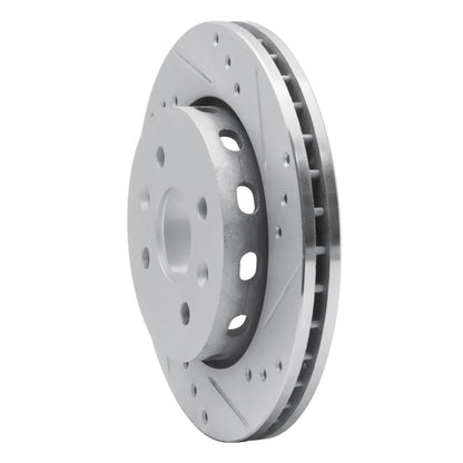 R1 Concepts R1 01-03 Kia SPECTRA Front Right Drilled & Slotted Silver Brake Rotor