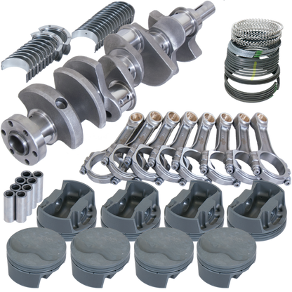 Eagle Ford 289/302 3.250in Crank 5.400in I-Beam Rods -6cc Flat Top 4.125in Pistons Rotating Assembly