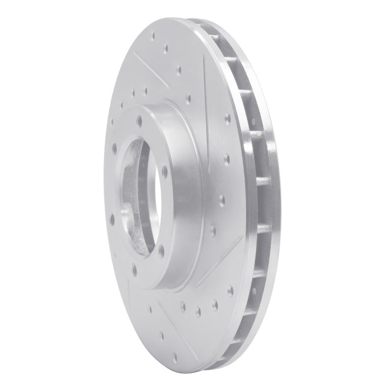 R1 Concepts R1 87-88 Toyota Pickup Front Right Drilled & Slotted Silver Brake Rotor